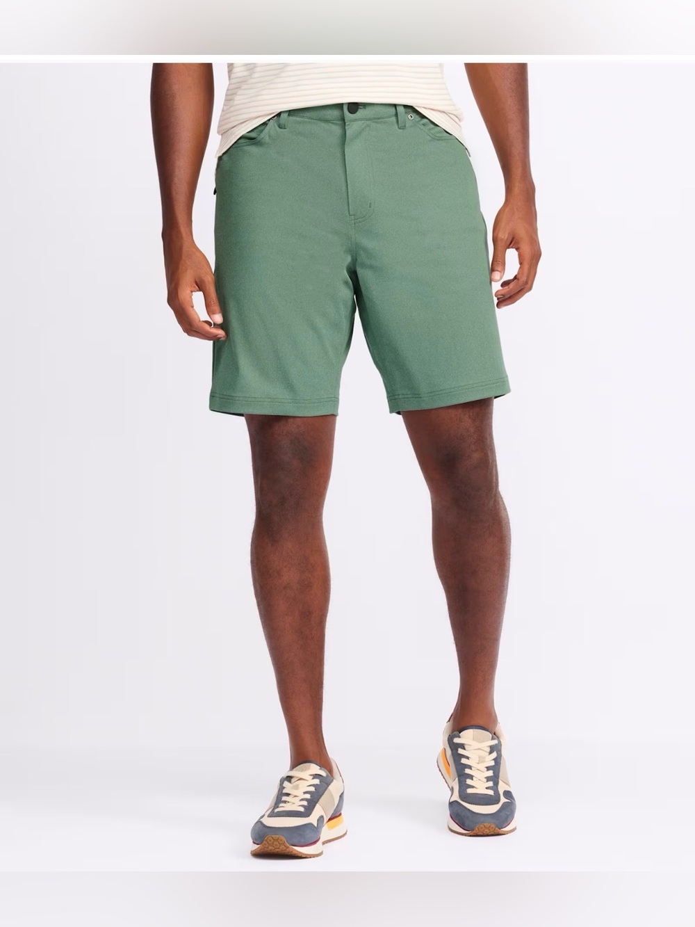 01.Algo WarpTech Heathered Commuter Short 9" Green Size 42 NWT STITCH FIX